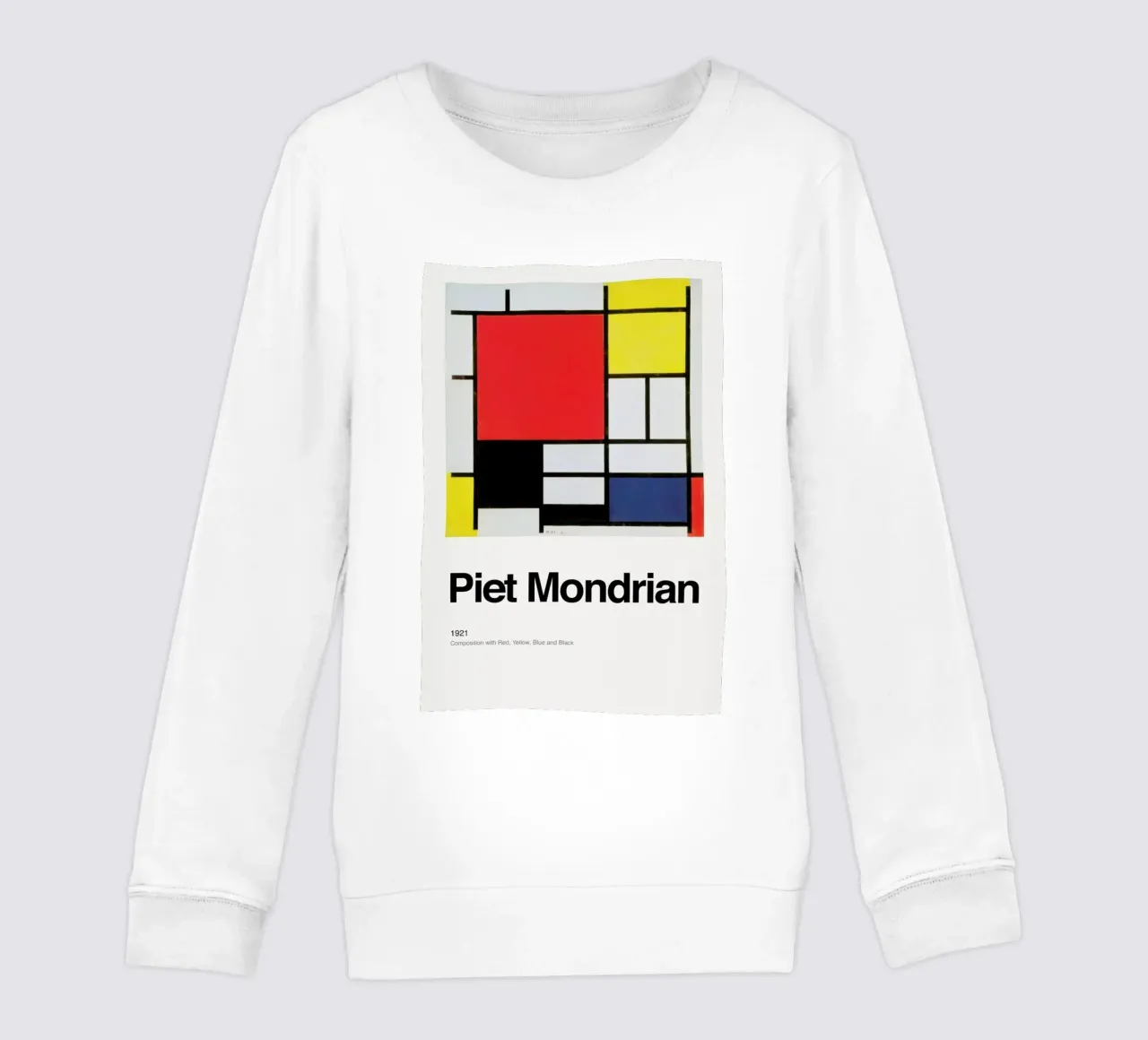 Mondrian - Composition with Red, Yellow, Blue and Black felpa bambino da ARTOTHEK