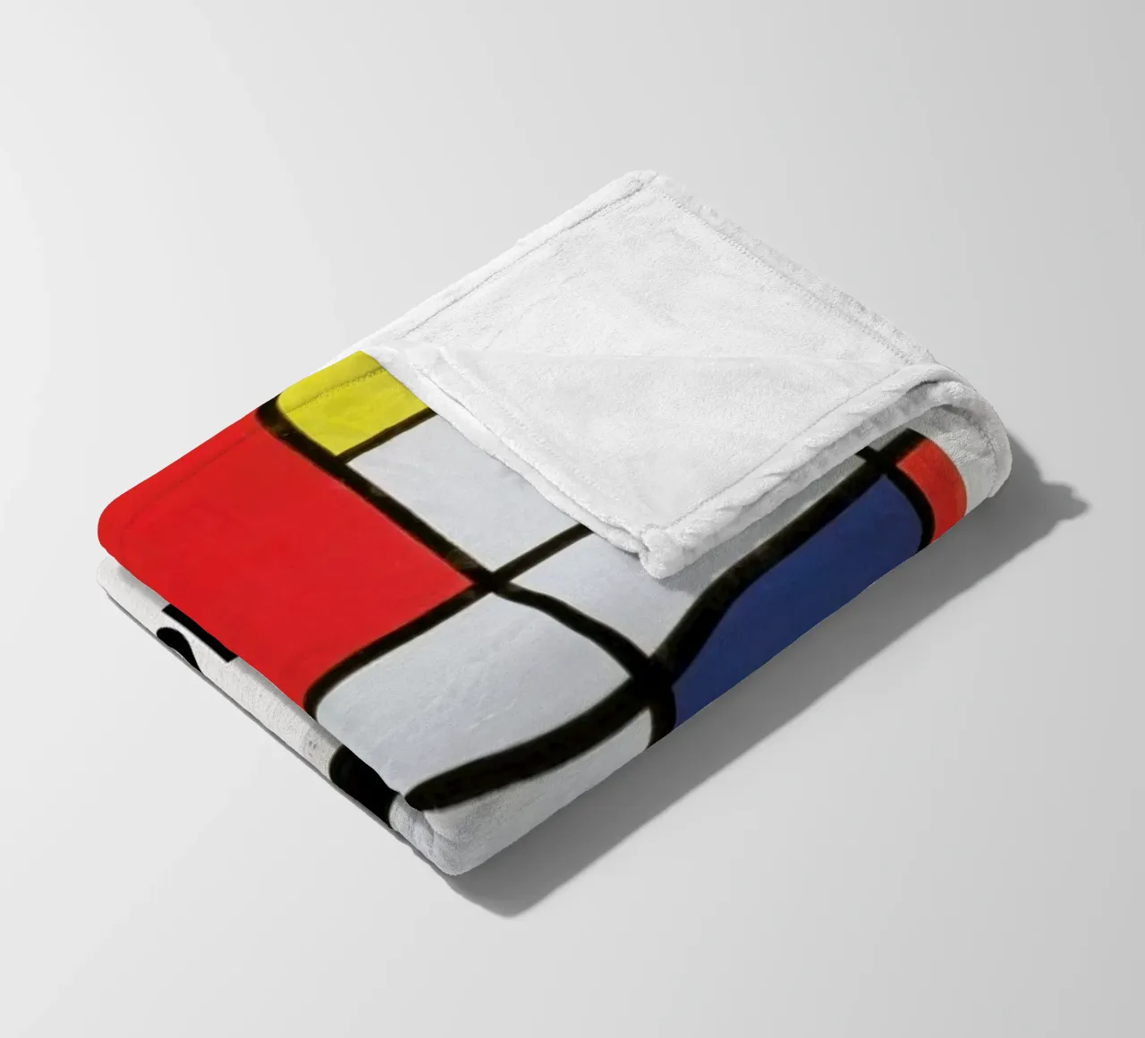 Mondrian - Composition with Red, Yellow, Blue and Black fleece blanket by ARTOTHEK