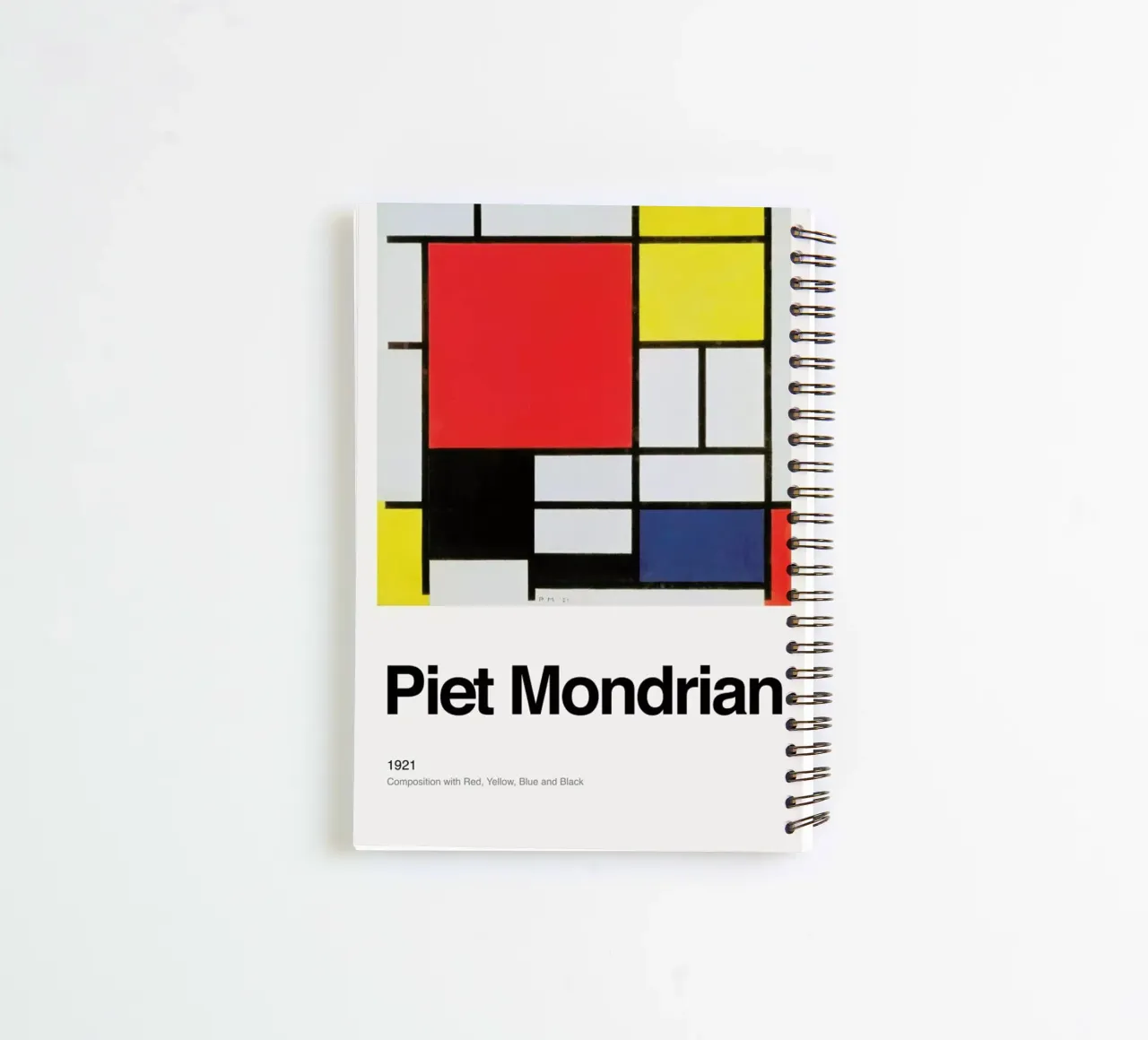 Mondrian - Composition with Red, Yellow, Blue and Black spiral notebook by ARTOTHEK