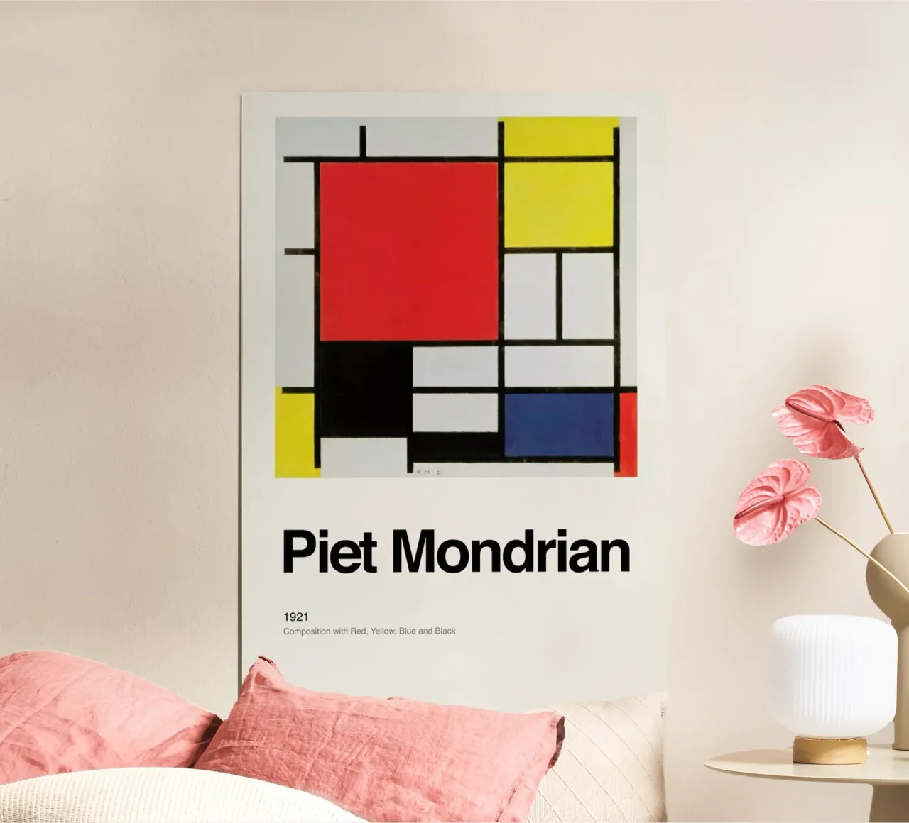 Mondrian - Composition with Red, Yellow, Blue and Black hahnemühle by ARTOTHEK
