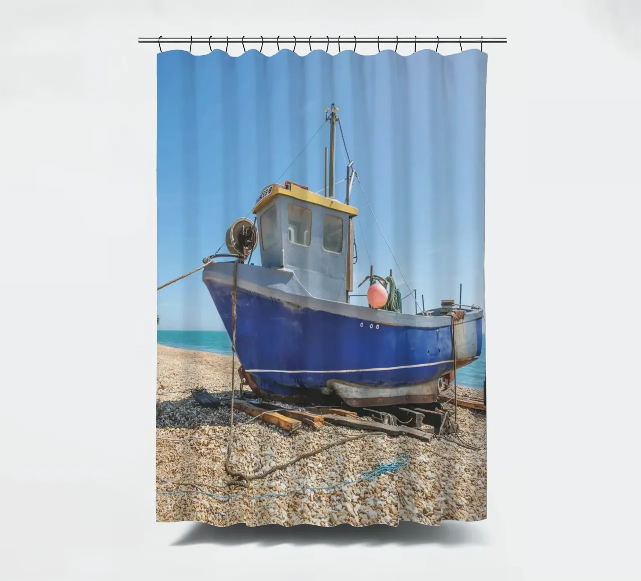 Fischerboote Duschvorhang von Dave Hare Photography