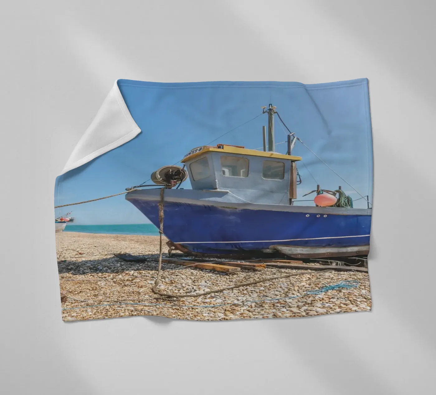 Fishing Boats Fleecedecke von Dave Hare Photography