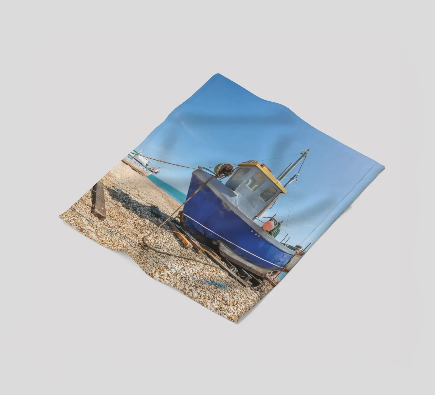 Fishing Boats Fleecedecke von Dave Hare Photography