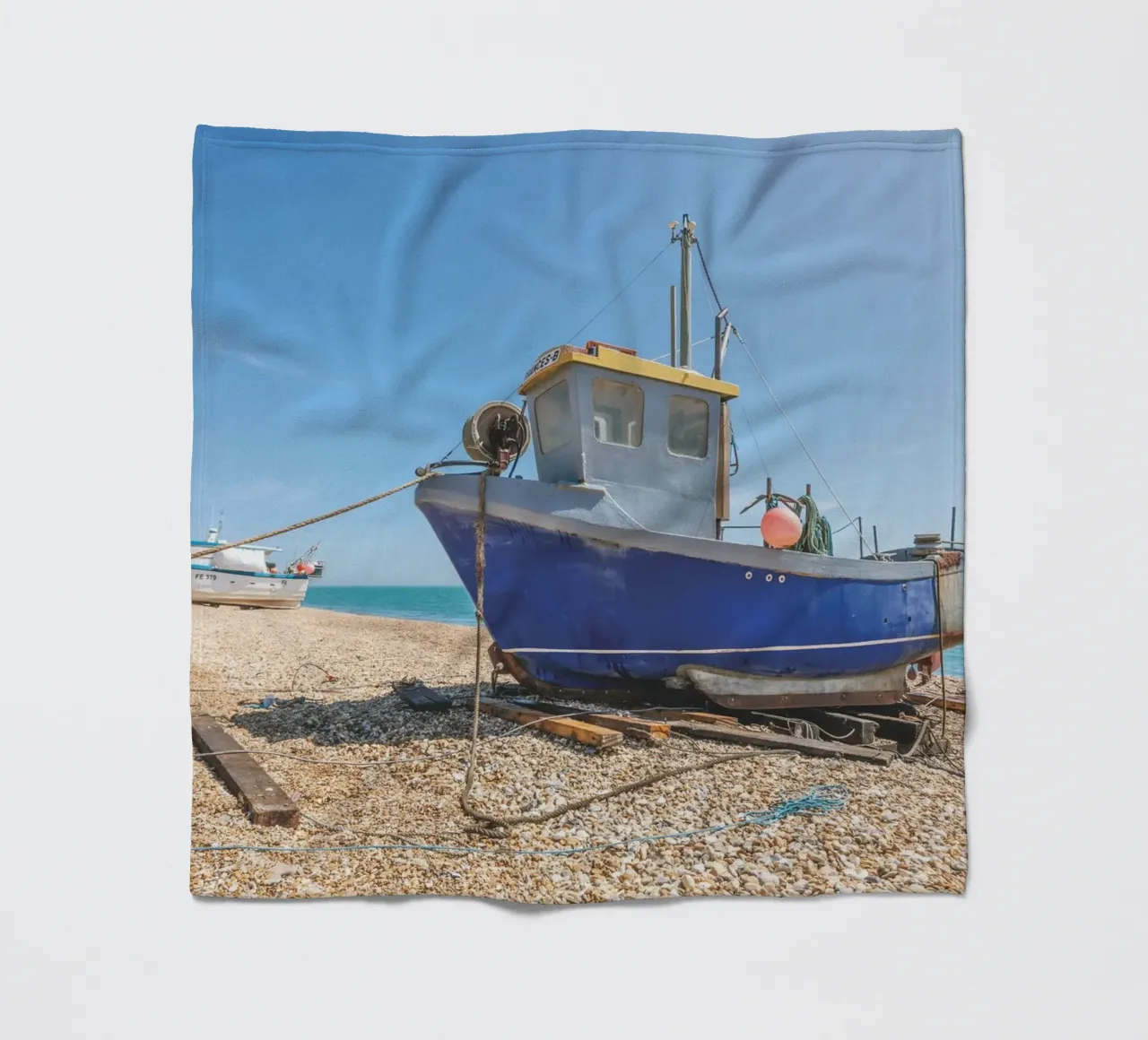 Fischerboote Fleecedecke von Dave Hare Photography