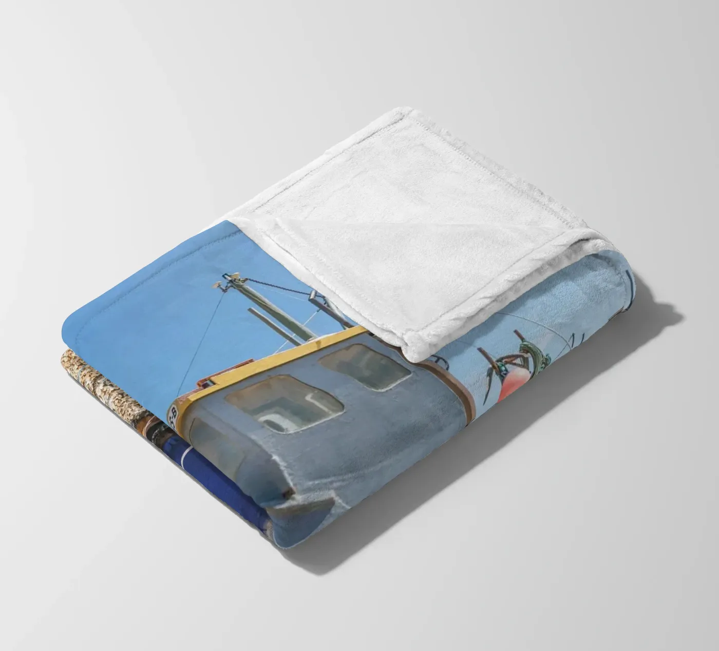 Fishing Boats Fleecedecke von Dave Hare Photography