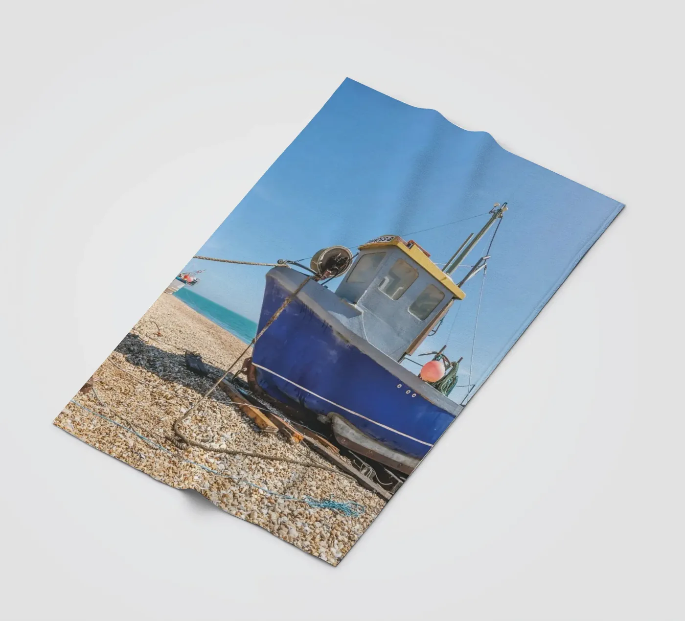 Fishing Boats Fleecedecke von Dave Hare Photography