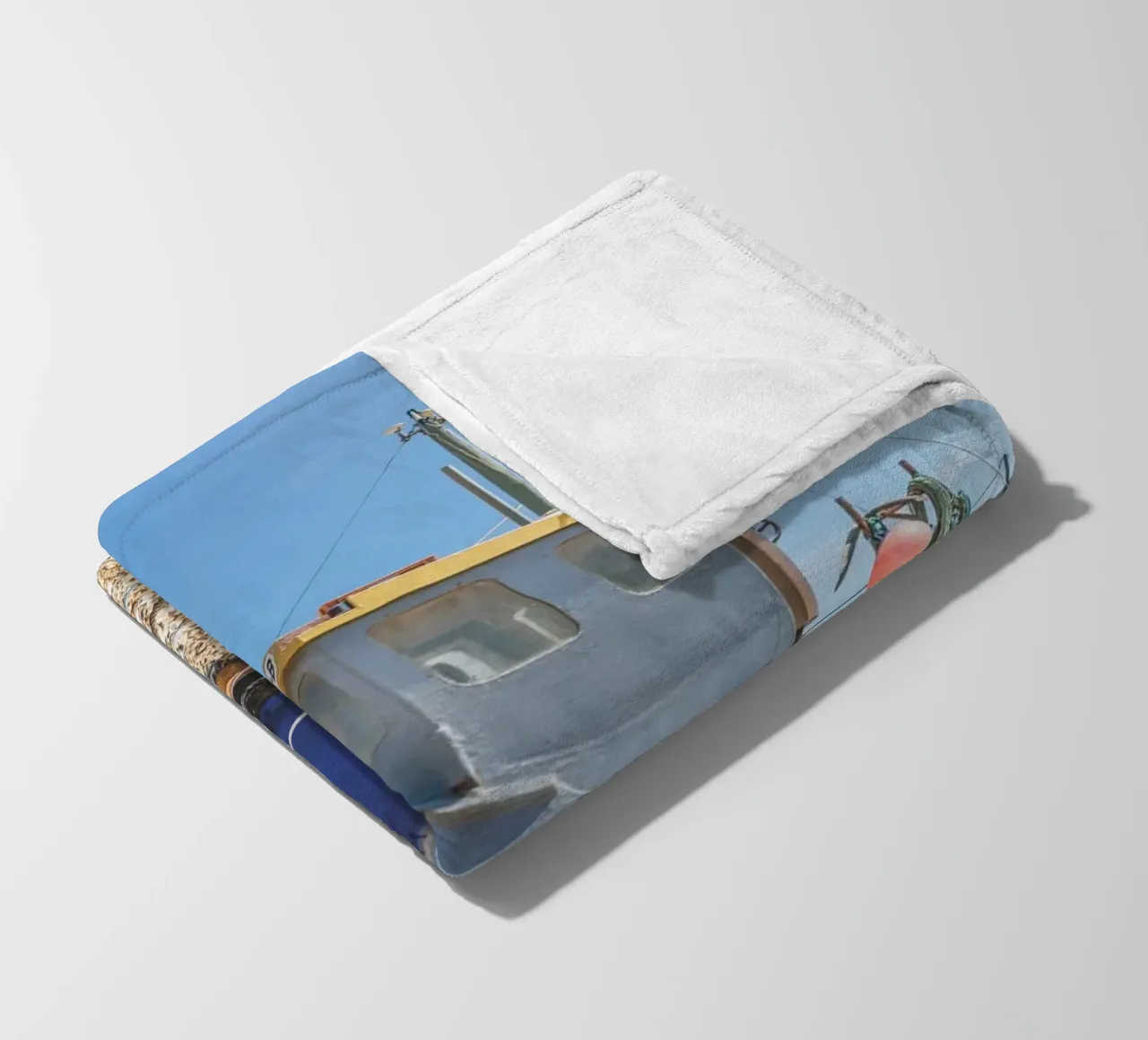 Fischerboote Fleecedecke von Dave Hare Photography