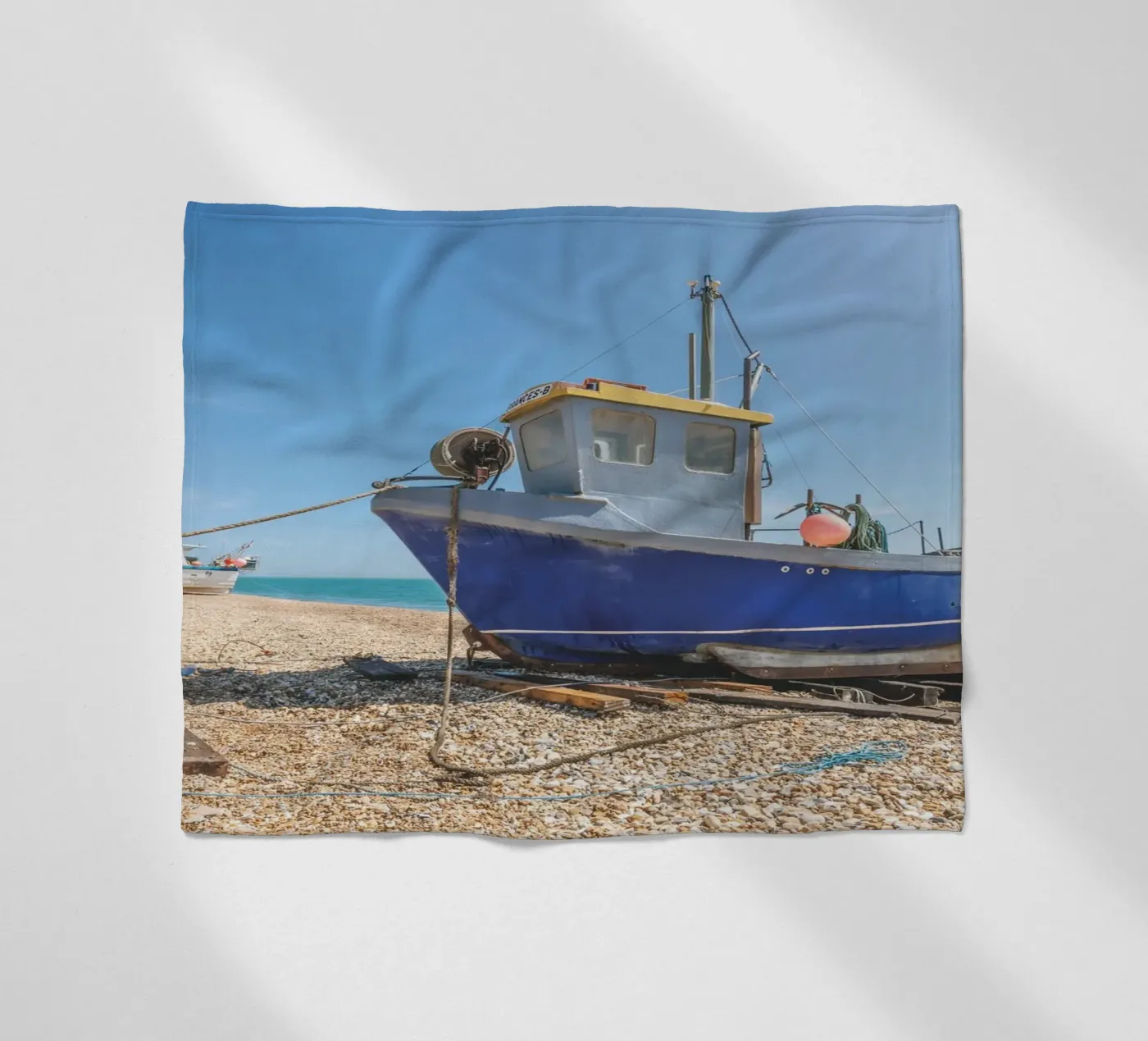 Fishing Boats Fleecedecke von Dave Hare Photography