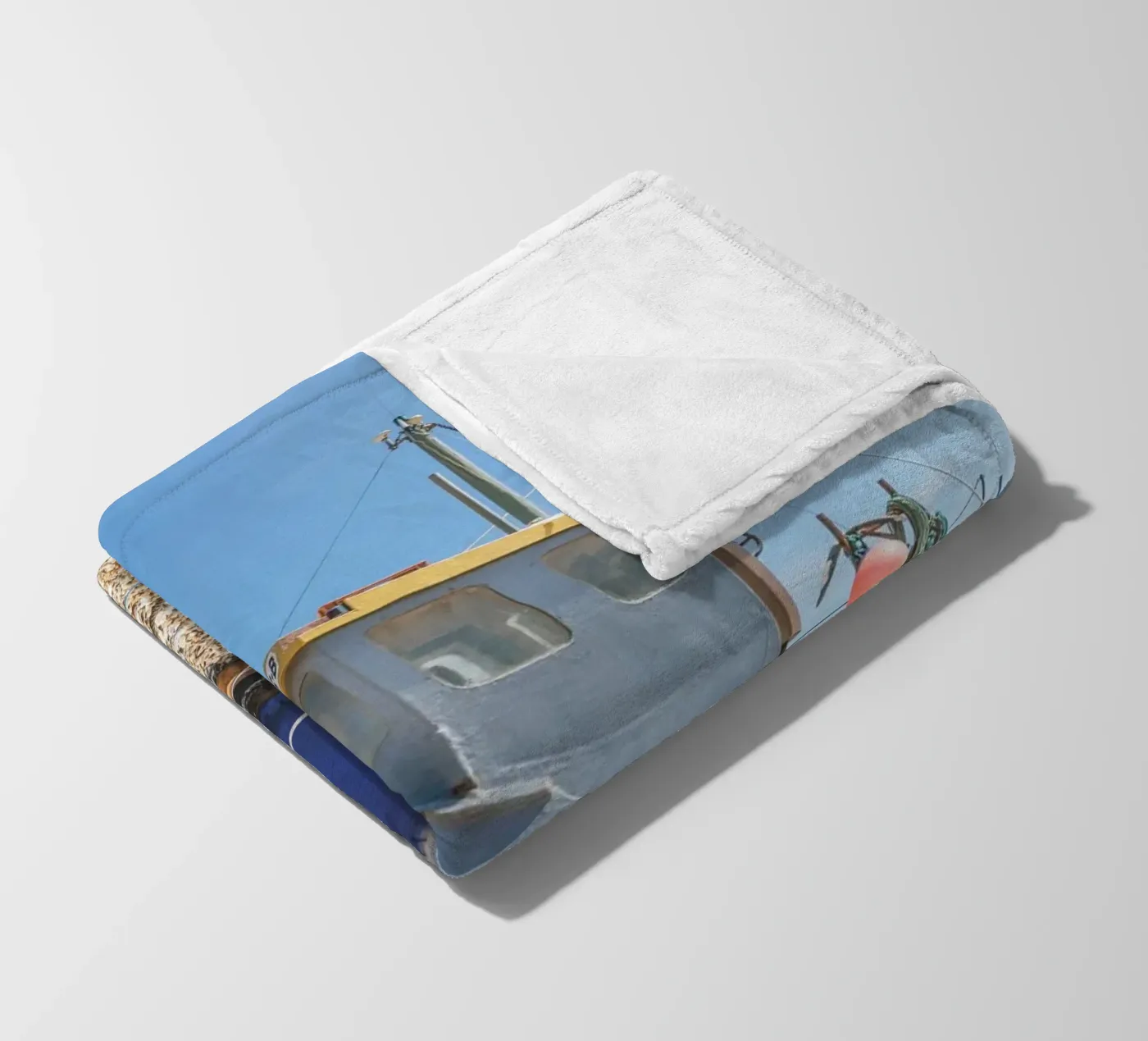 Fishing Boats Fleecedecke von Dave Hare Photography