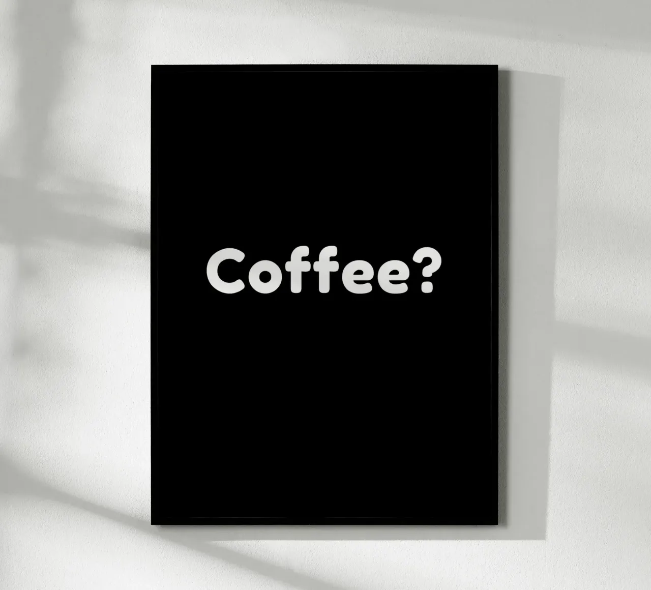 Coffee? - Küche - Kaffeeliebe - Coffeelover poster con telaio in alluminio da keinkonzept