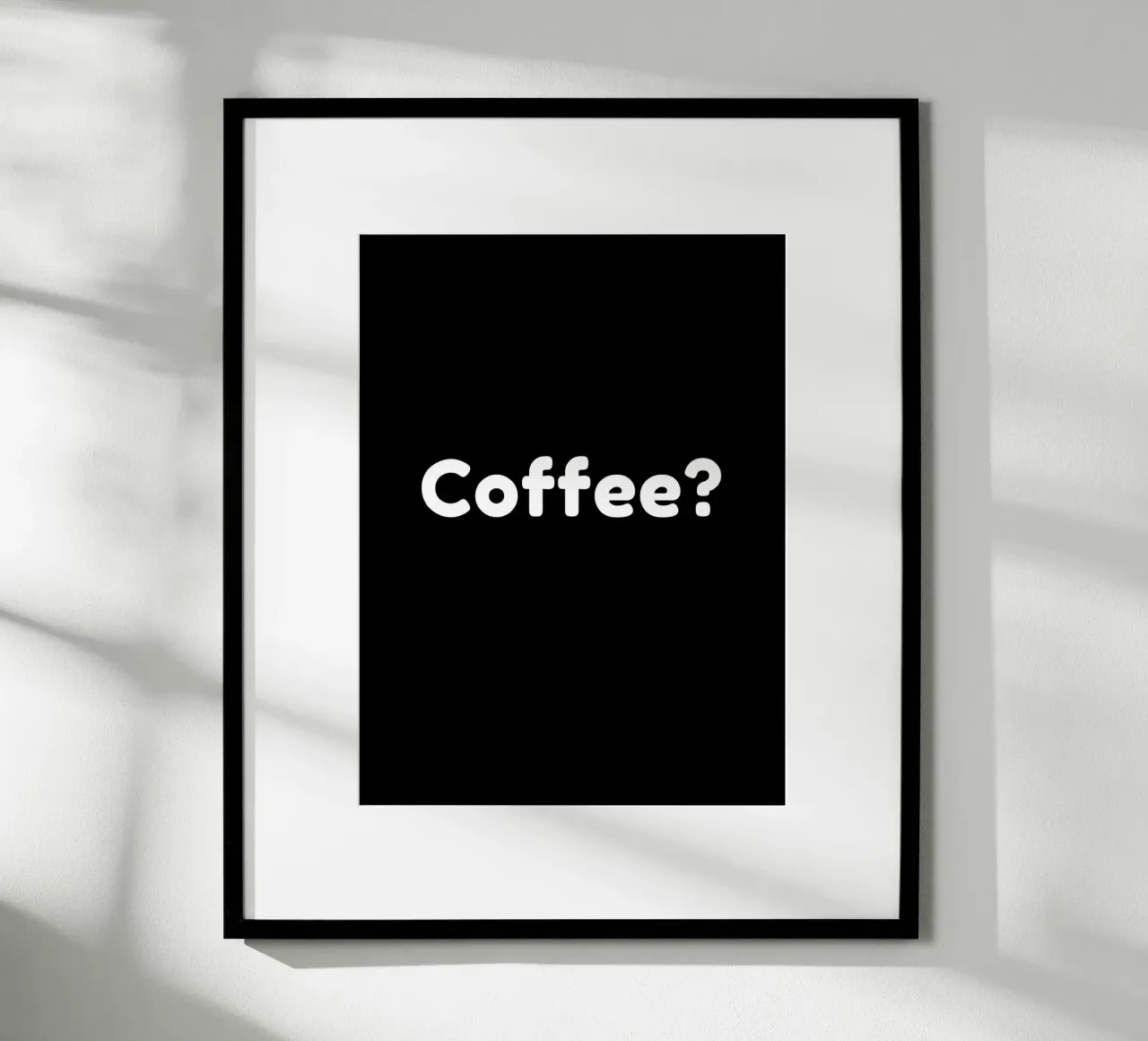 Coffee? - Küche - Kaffeeliebe - Coffeelover poster con telaio in alluminio da keinkonzept