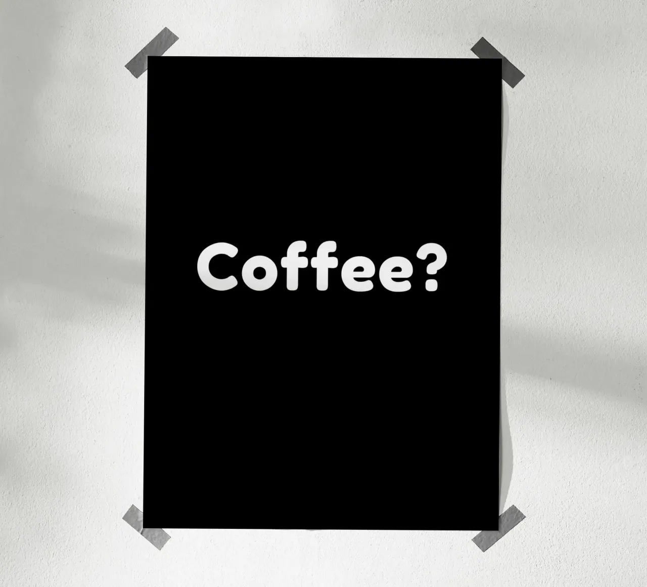 Coffee? - Küche - Kaffeeliebe - Coffeelover poster con telaio in alluminio da keinkonzept