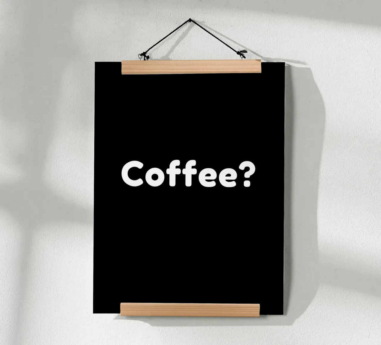Coffee? - Küche - Kaffeeliebe - Coffeelover poster con telaio in alluminio da keinkonzept