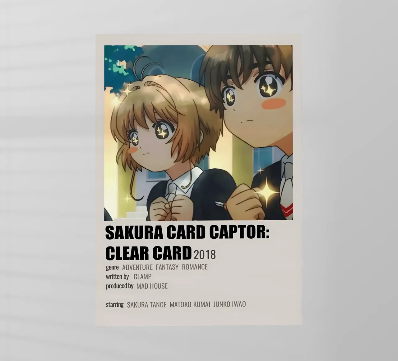 SAKURA CARD CAPTOR:  CLEAR CARD 2018 pellicola backlit da Totoya
