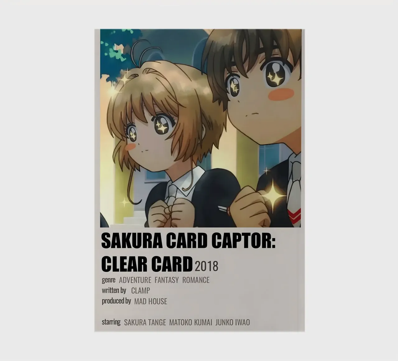 SAKURA CARD CAPTOR:  CLEAR CARD 2018 diario da Totoya