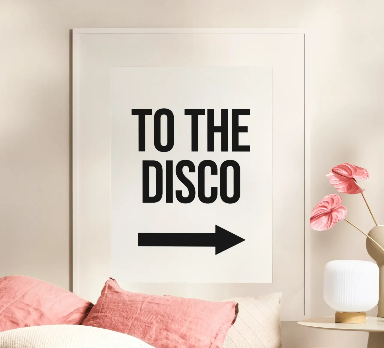 Freccia destra della discoteca poster da Paigaam Studio