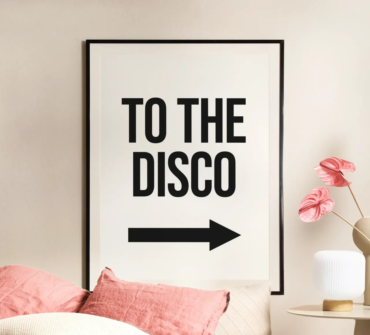 Freccia destra della discoteca poster da Paigaam Studio