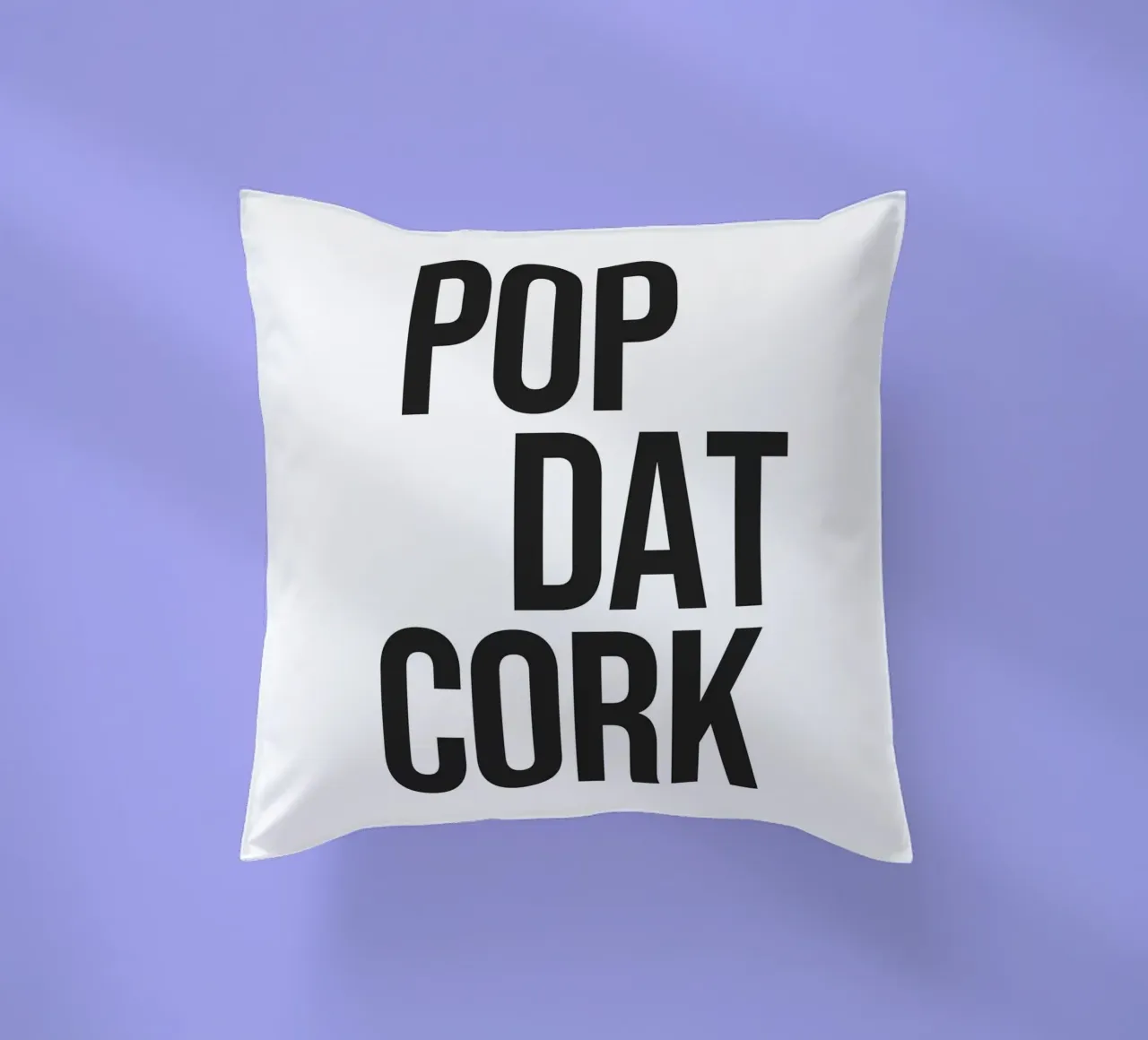 Citazione di Pop Dat Cork cuscino da Paigaam Studio