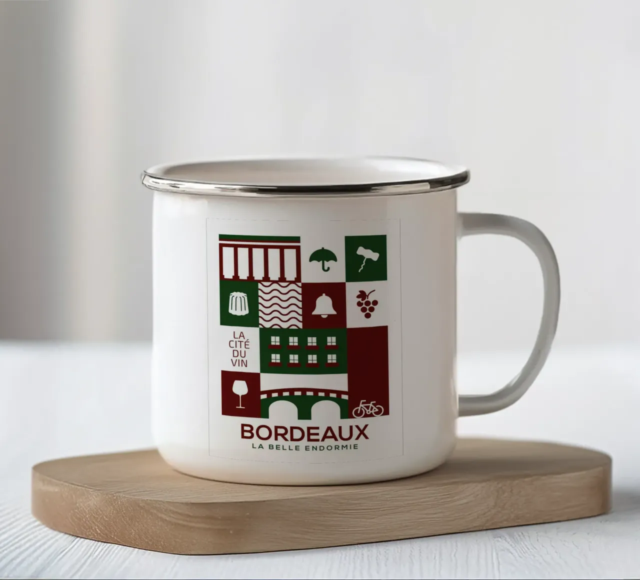 Affiche Bordeaux tazza in smalto da Posutã