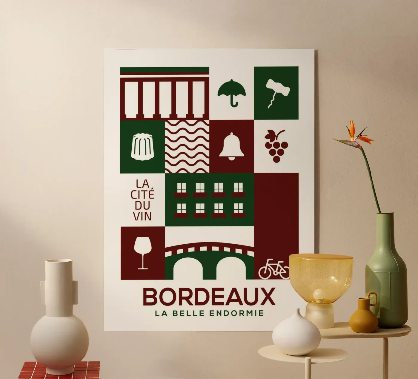 Affiche Bordeaux plexiglass da Posutã
