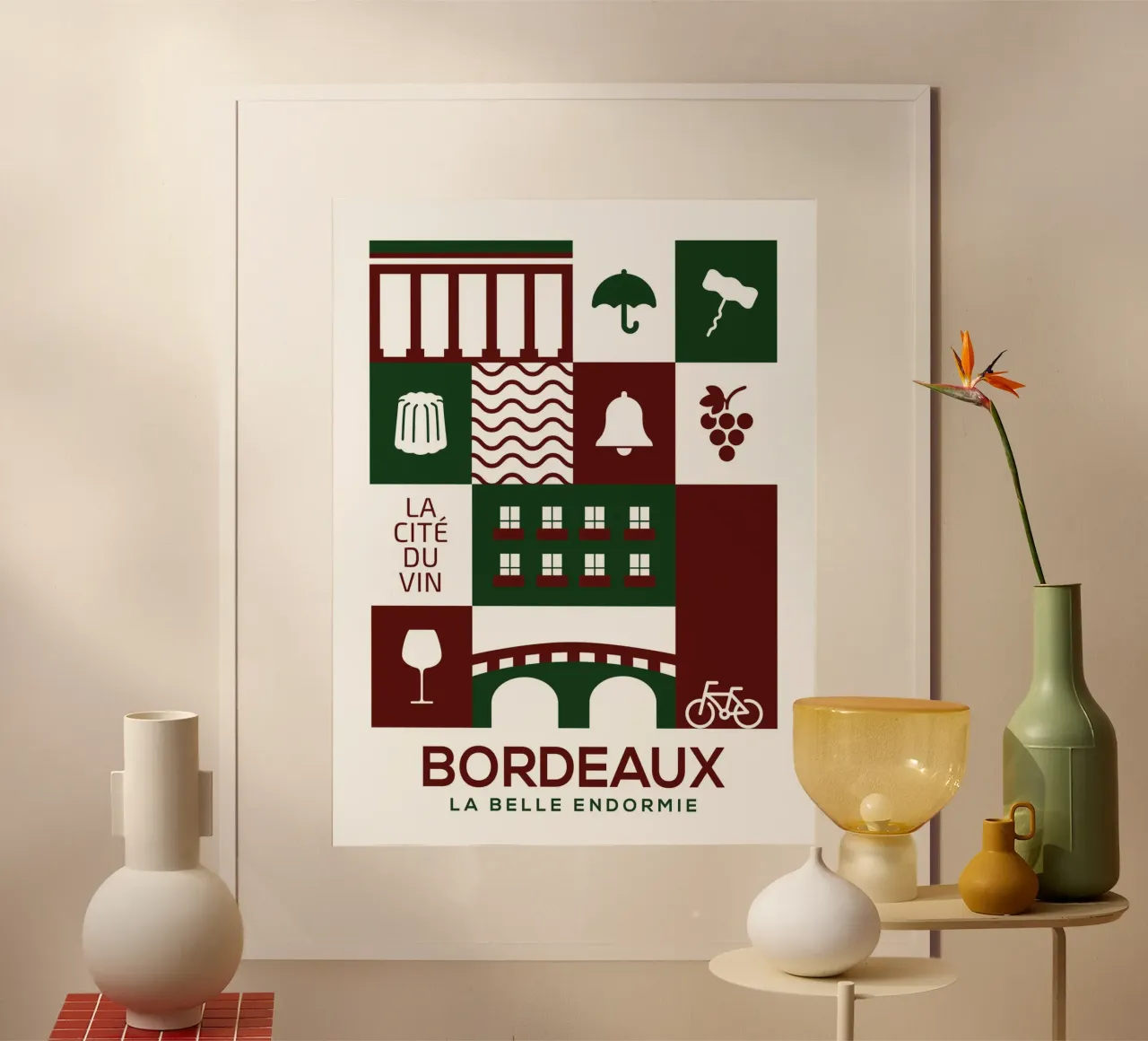 Affiche Bordeaux poster con telaio in plastica da Posutã