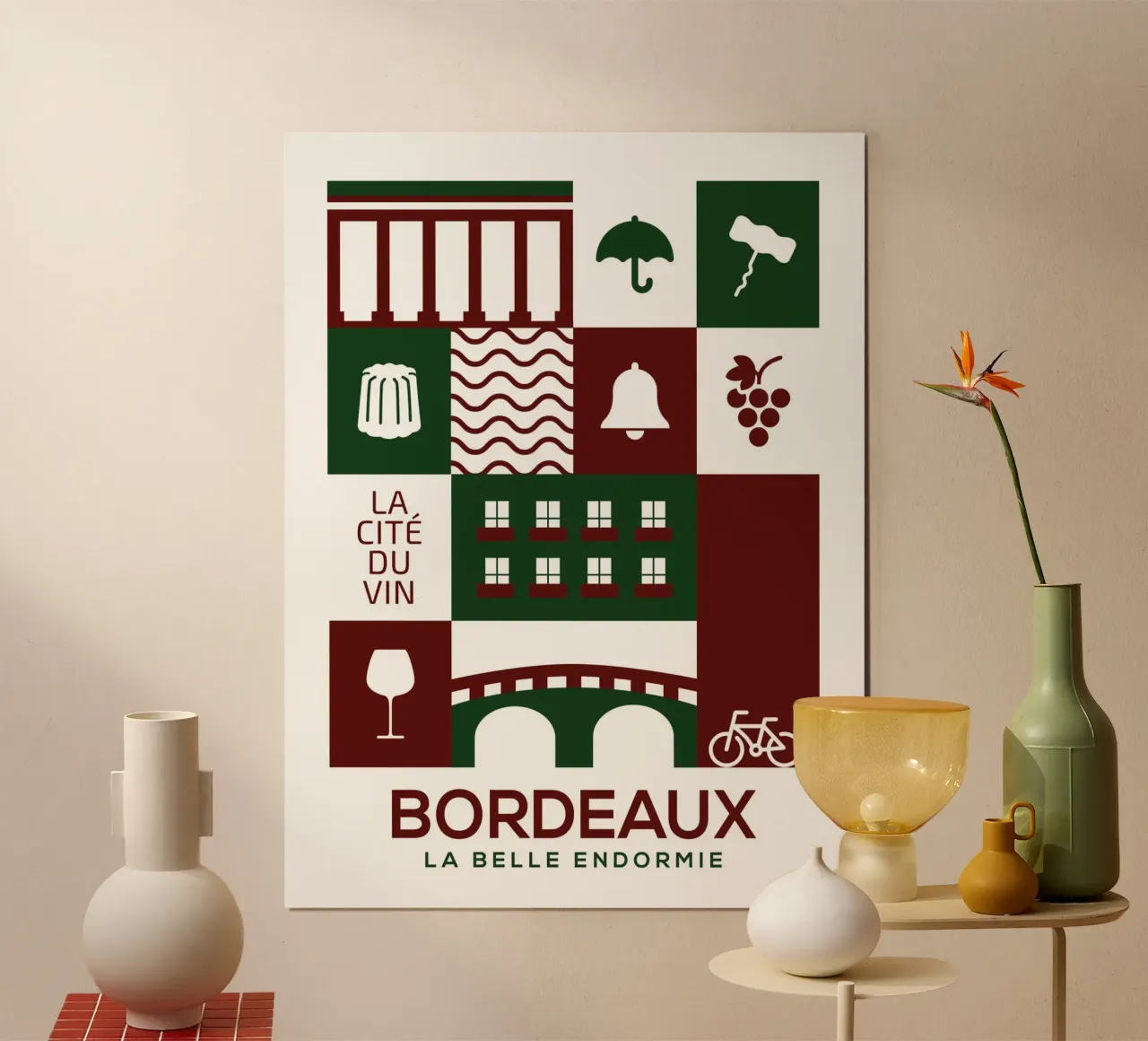 Affiche Bordeaux poster con telaio in plastica da Posutã