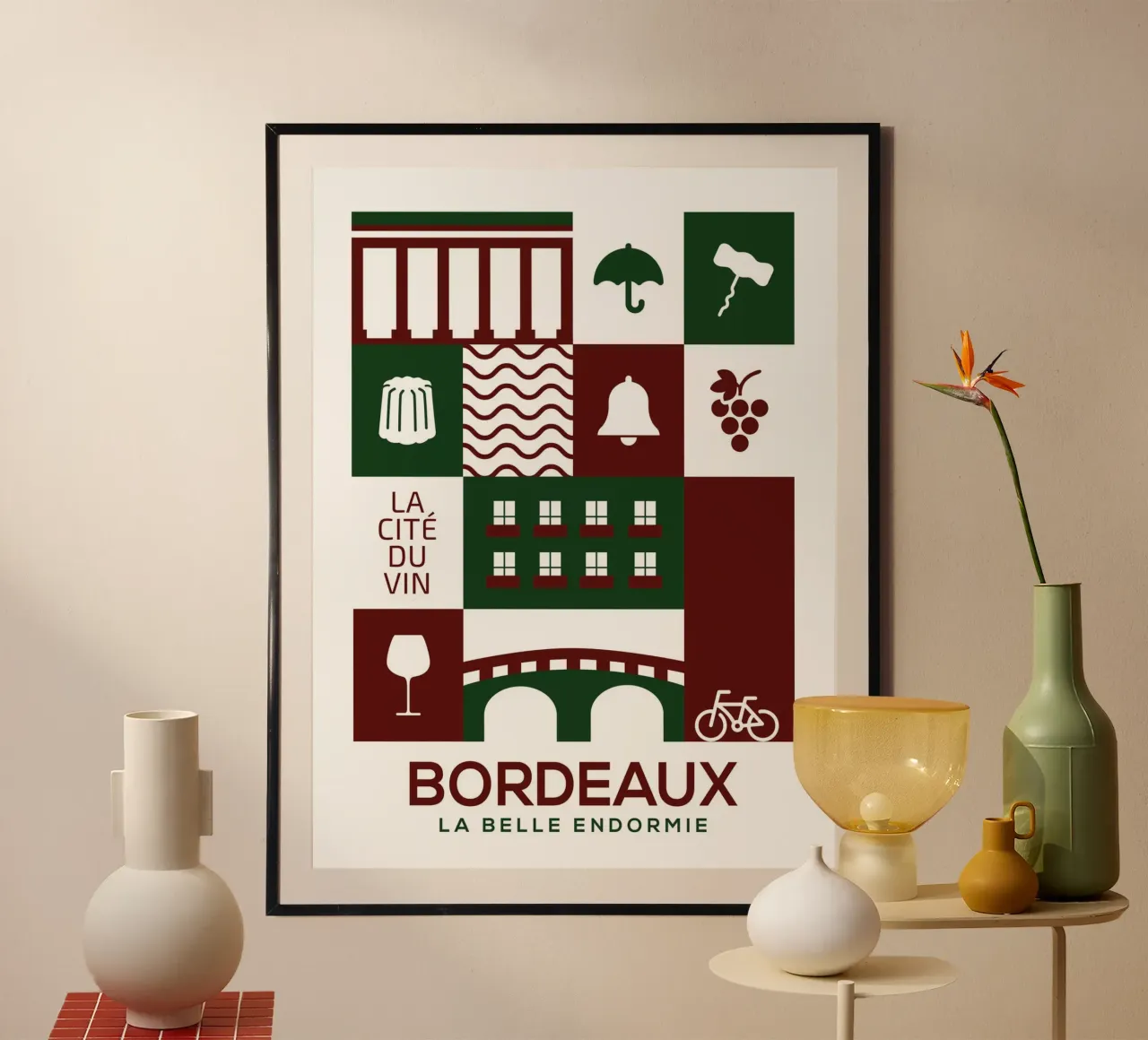 Affiche Bordeaux poster con telaio in plastica da Posutã