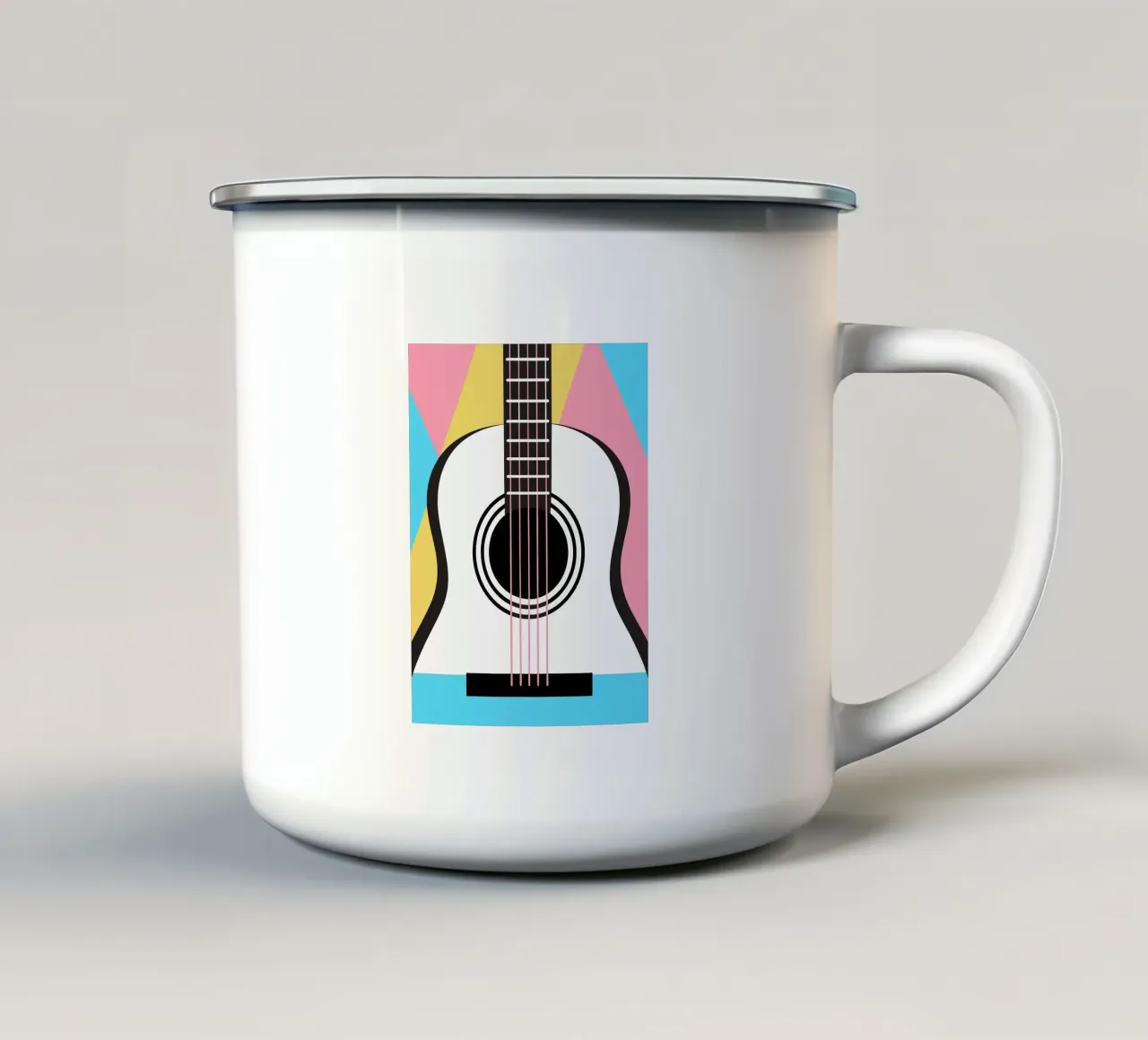 Guitarra taza de esmalte de LOOK DIFFERENT