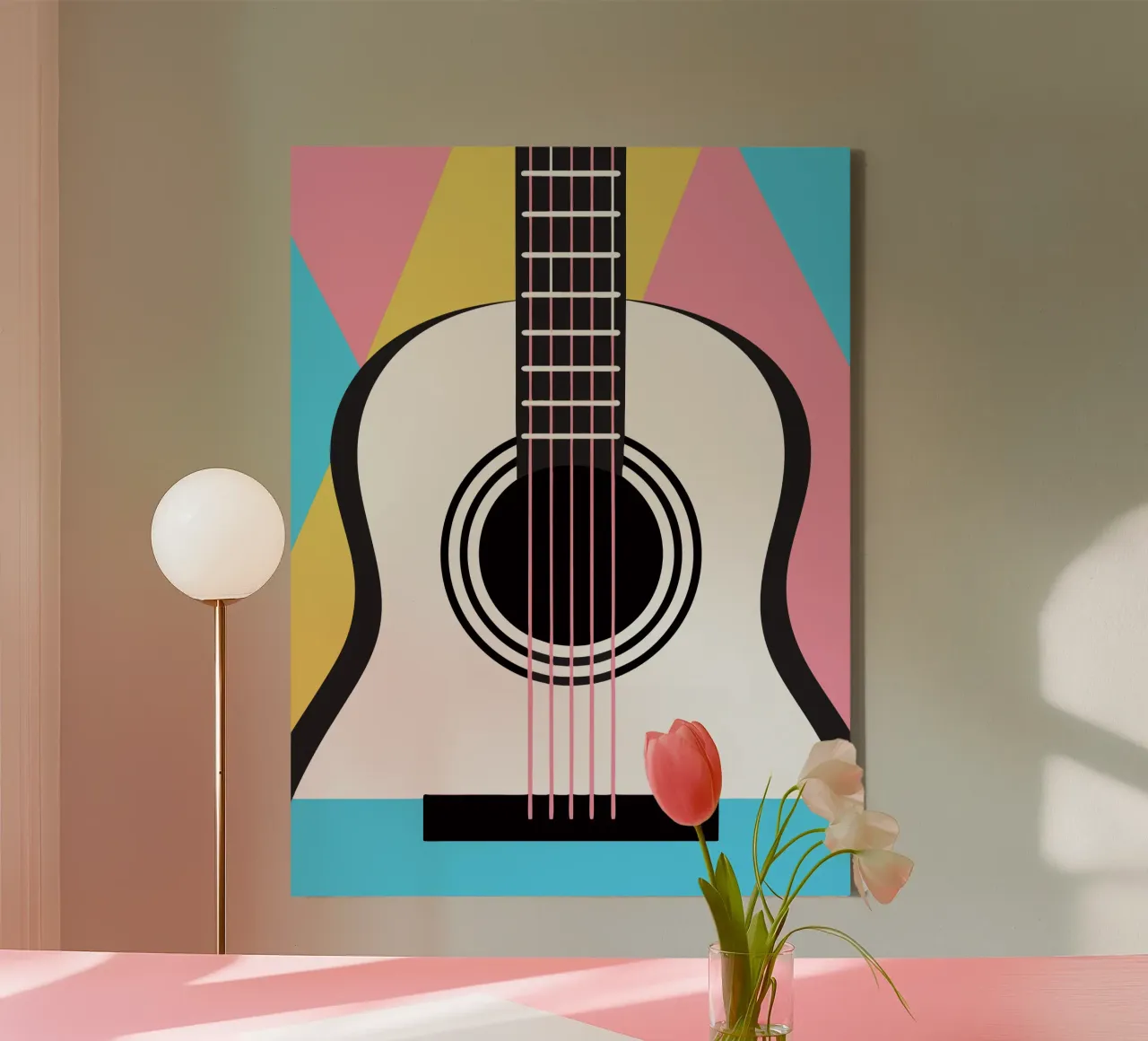 Chitarra tela con Cornice a cassetta da LOOK DIFFERENT