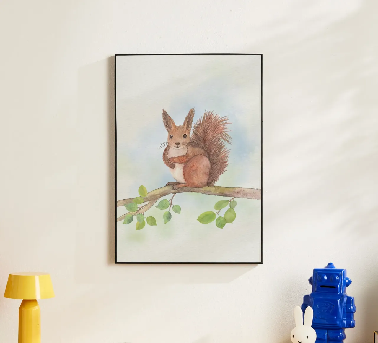 Eichhörnchen auf Ast alluminio dibond da Farbwelten