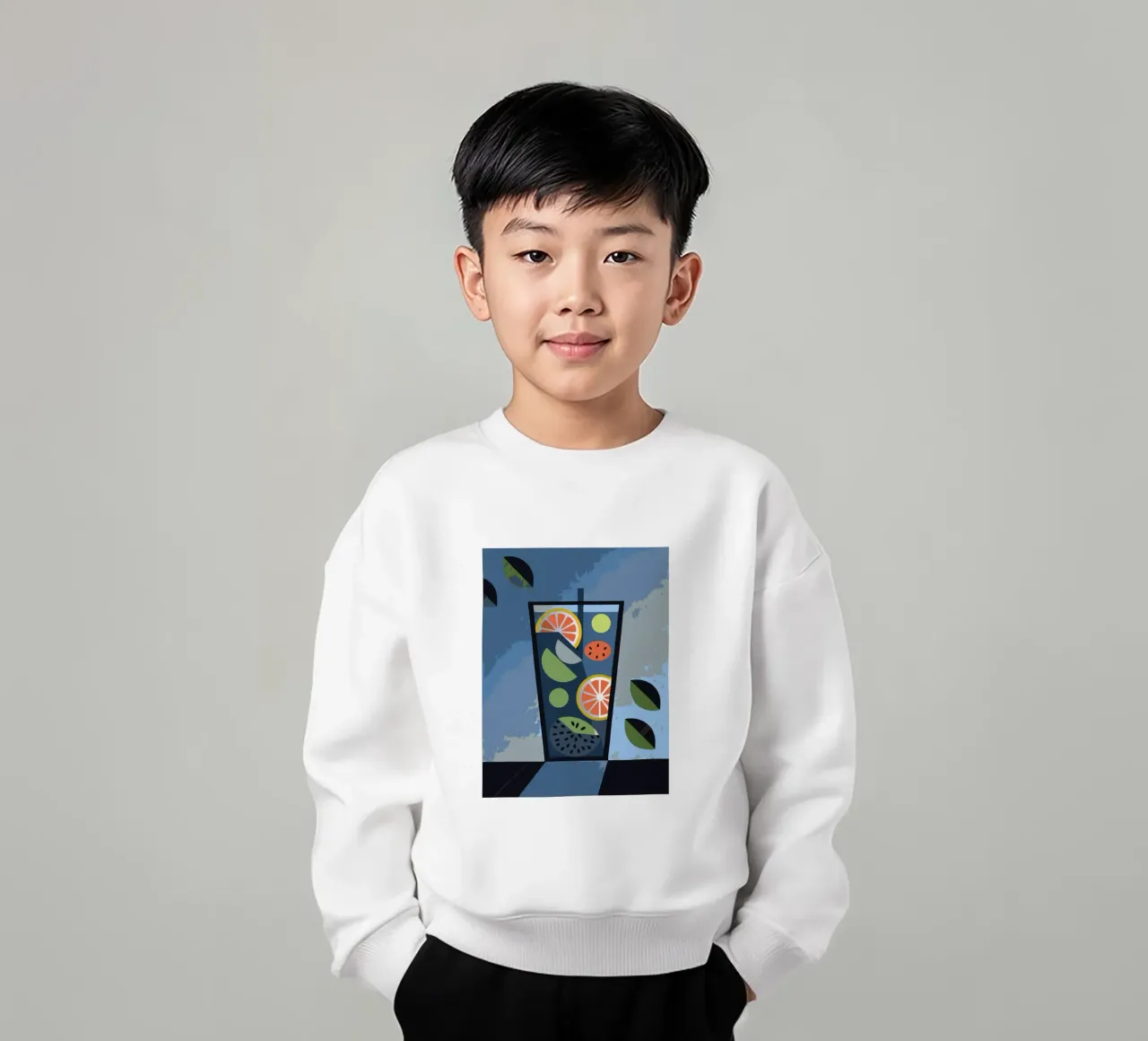 Juice Drink kids sweatshirt by LOOK DIFFERENT