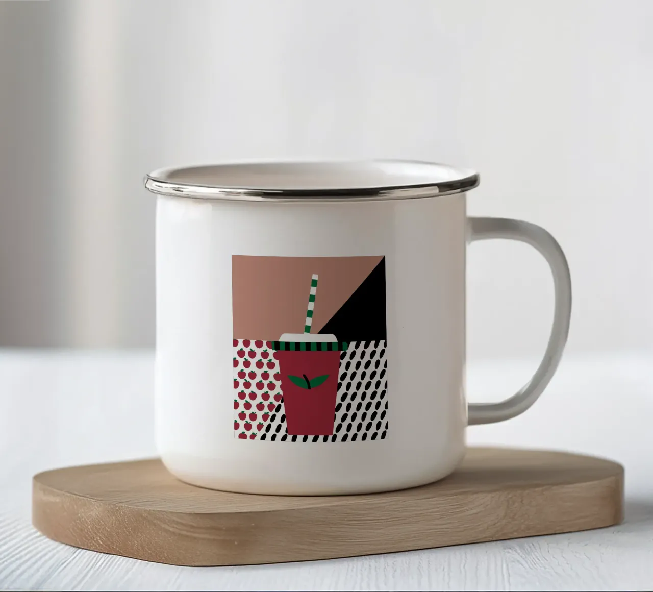 Bevanda al succo tazza in smalto da LOOK DIFFERENT
