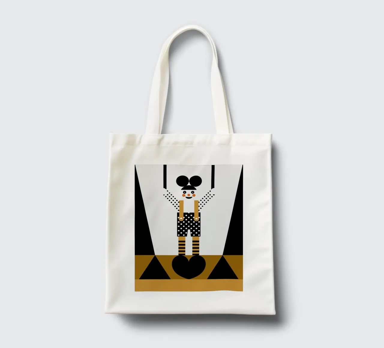 Personaggio clown borsa in juta da LOOK DIFFERENT