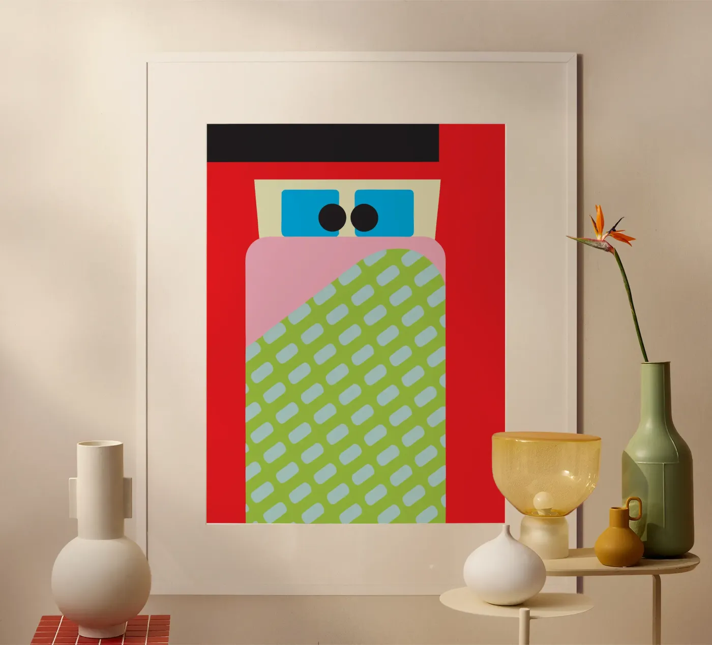 Bed Matras poster van LOOK DIFFERENT