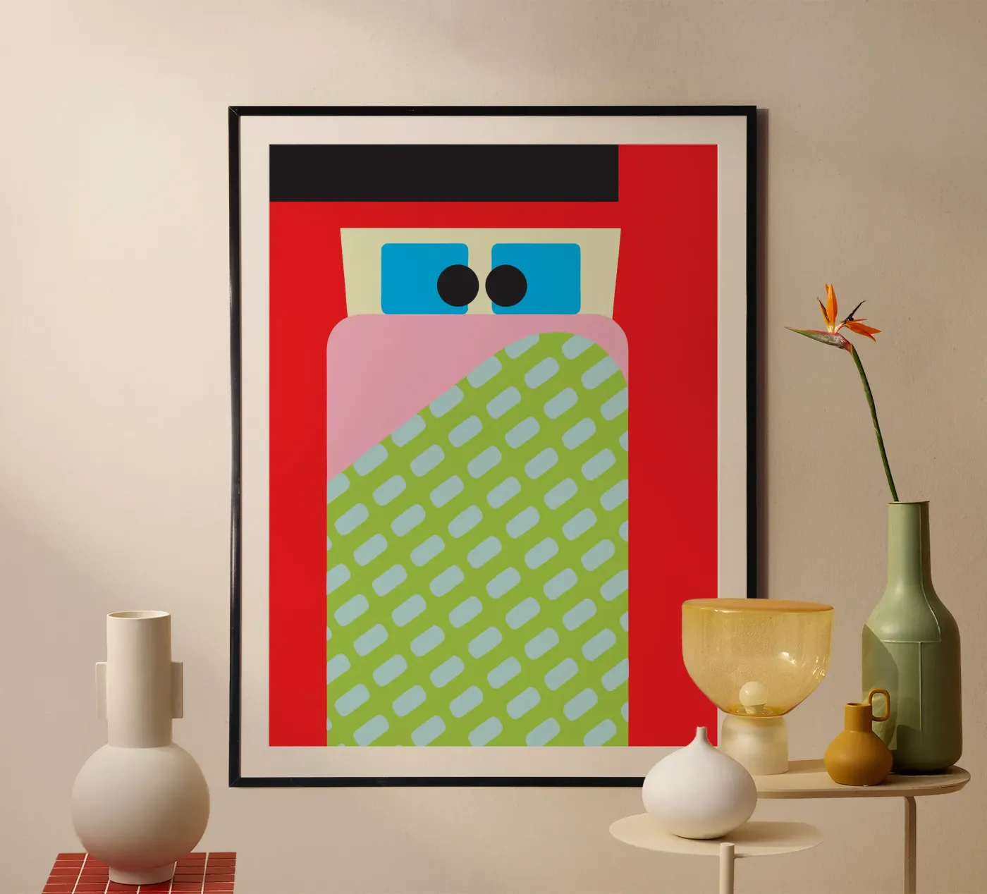 Bed Matras poster van LOOK DIFFERENT