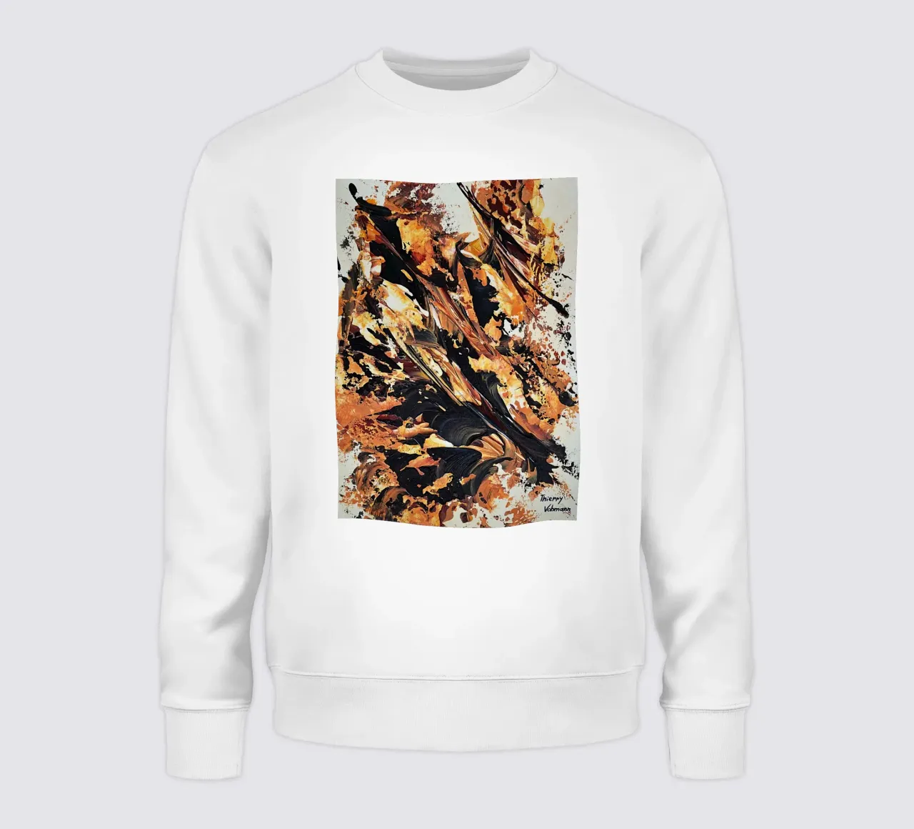 MESSAGE FROM THE HEART 20 Sweatshirt von Thierry Vobmann Abstract painting