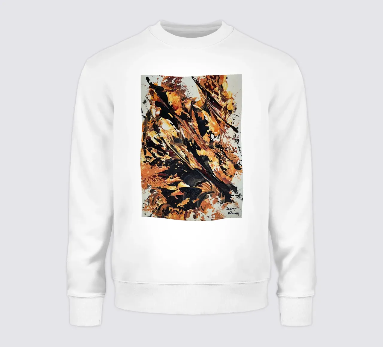 MESSAGE FROM THE HEART 20 Sweatshirt von Thierry Vobmann Abstract painting