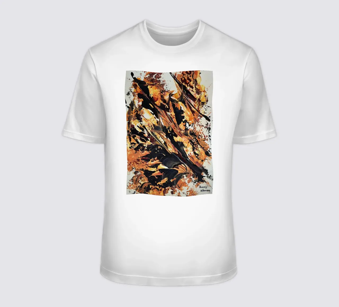 MESSAGE FROM THE HEART 20 t-shirt da Thierry Vobmann Abstract painting