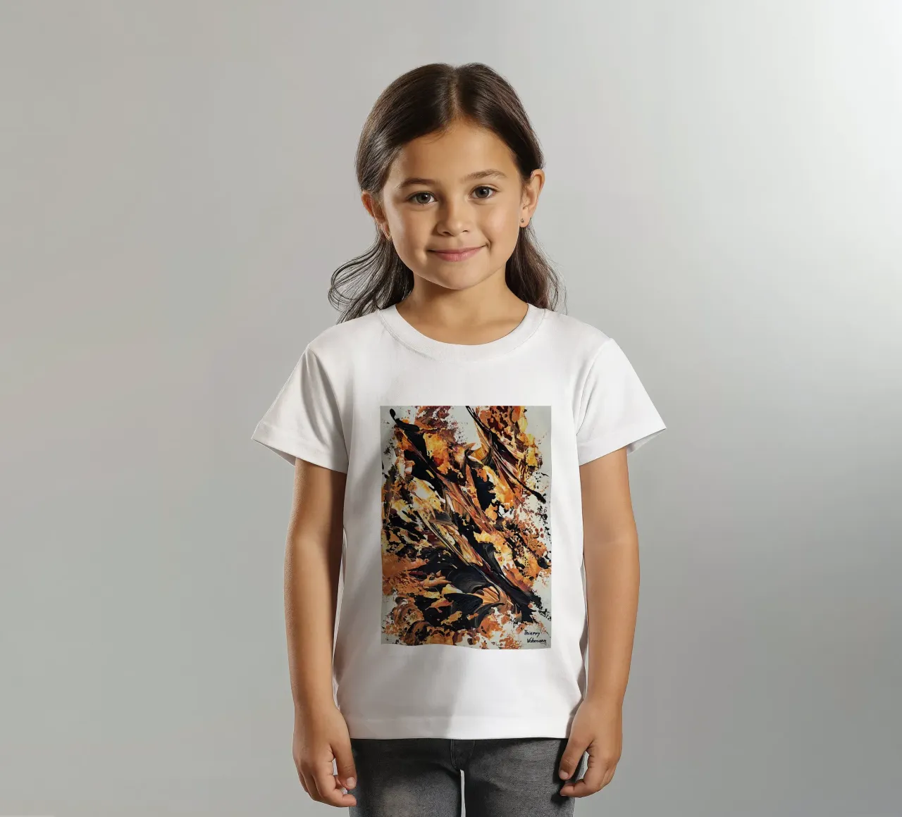 MESSAGE FROM THE HEART 20 t-shirt bambini da Thierry Vobmann Abstract painting