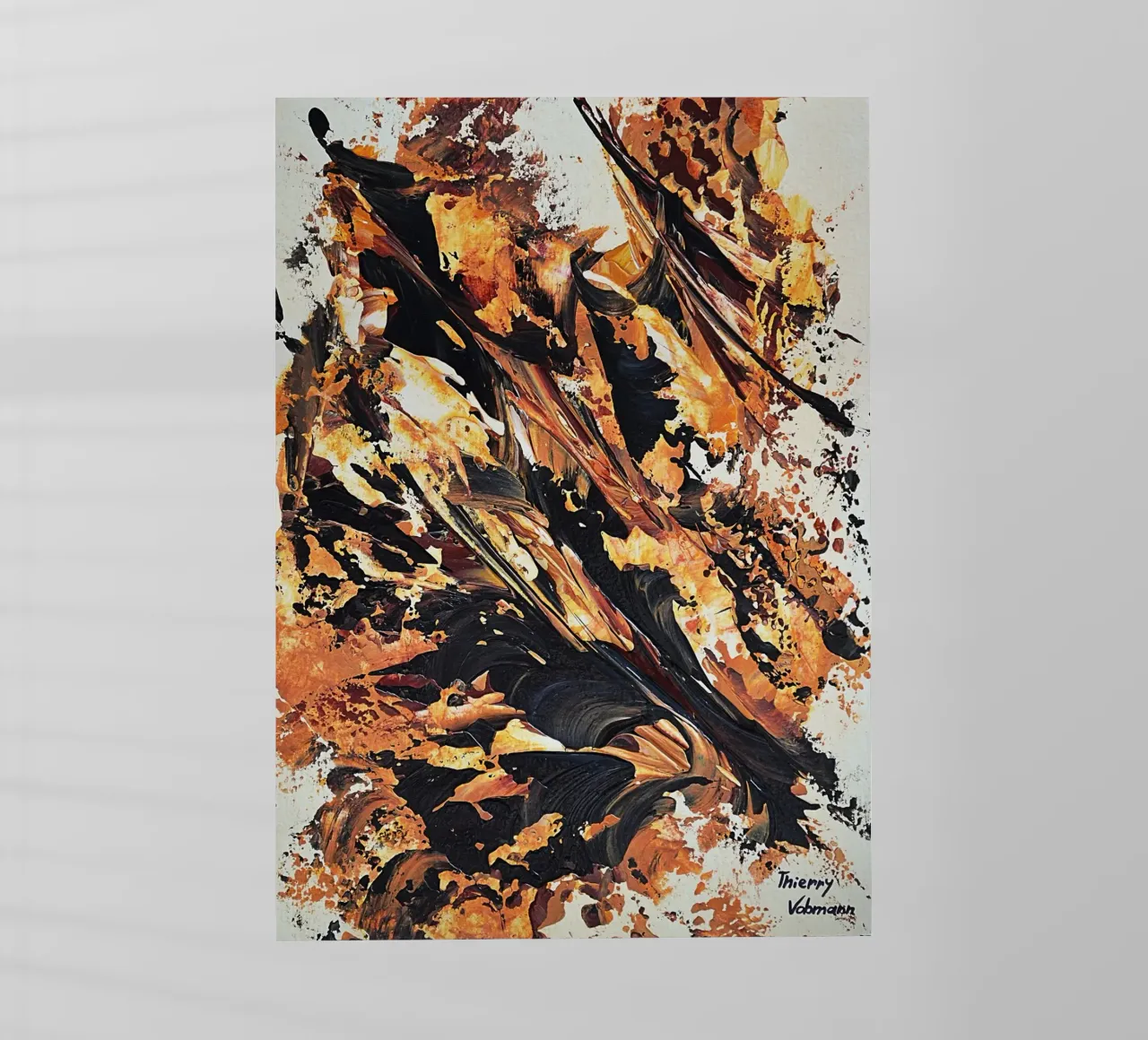 MESSAGE FROM THE HEART 20 pellicola backlit da Thierry Vobmann Abstract painting