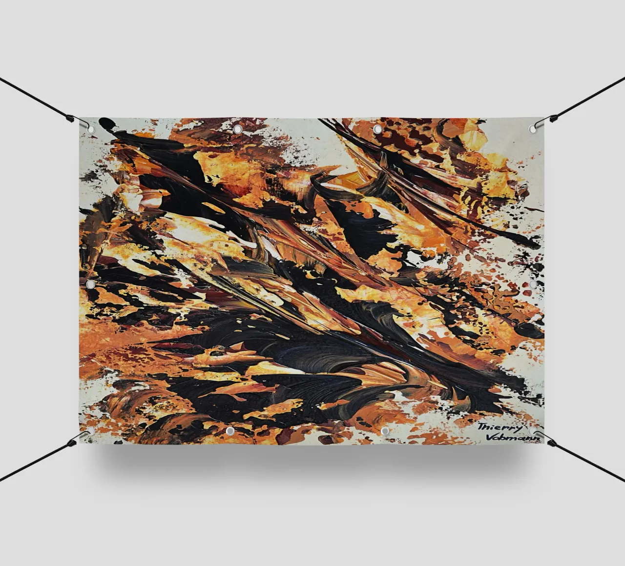 MESSAGE FROM THE HEART 20 telo in pvc da Thierry Vobmann Abstract painting