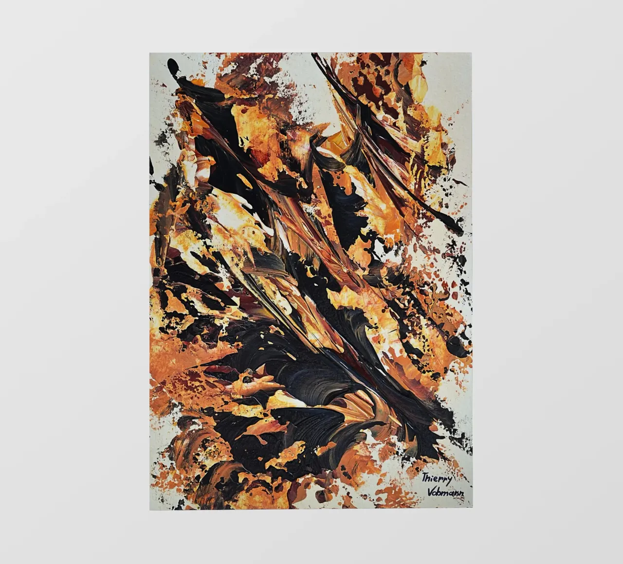 MESSAGE FROM THE HEART 20 telo in pvc da Thierry Vobmann Abstract painting