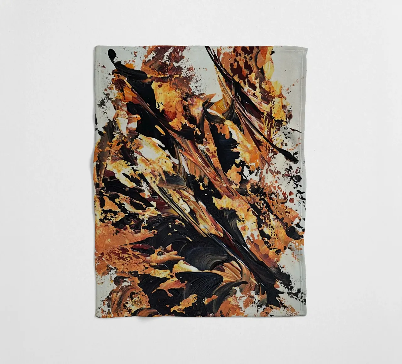 MESSAGE FROM THE HEART 20 coperta in pile da Thierry Vobmann Abstract painting
