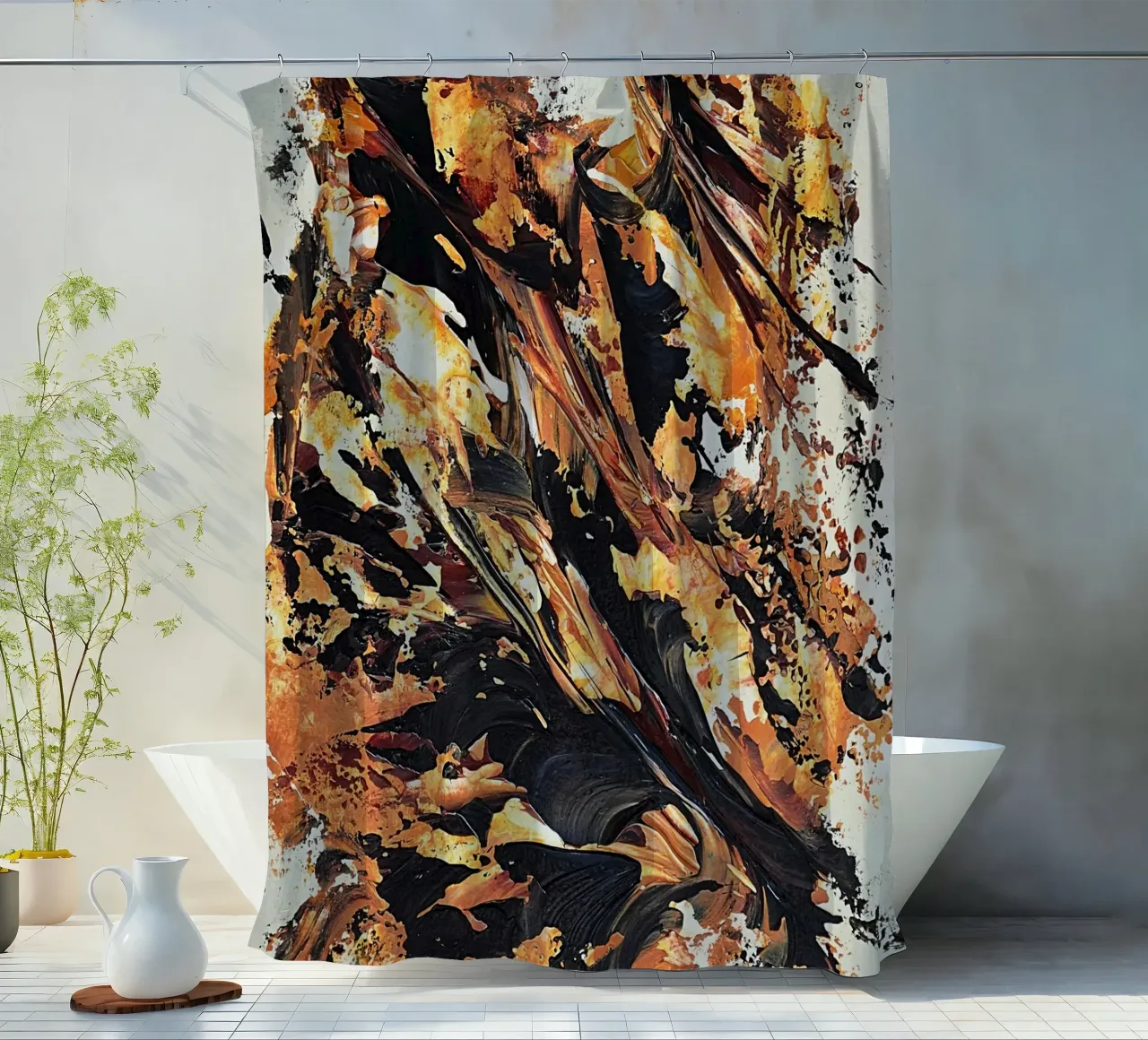 MESSAGE FROM THE HEART 20 tenda da doccia da Thierry Vobmann Abstract painting