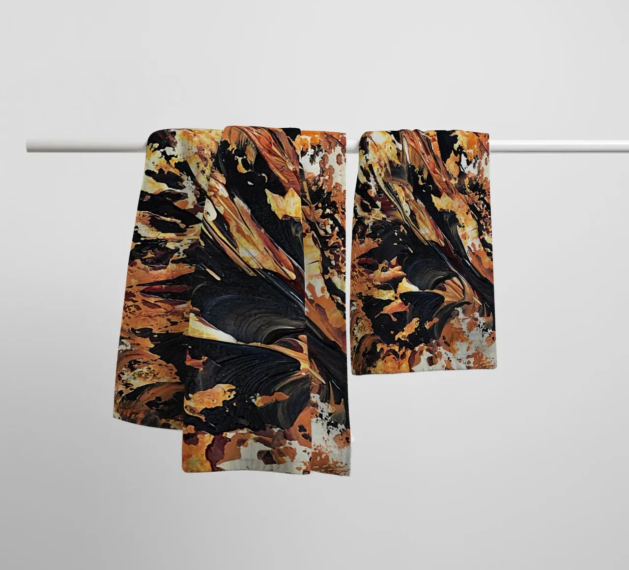 MESSAGE FROM THE HEART 20 towel by Thierry Vobmann Abstract painting