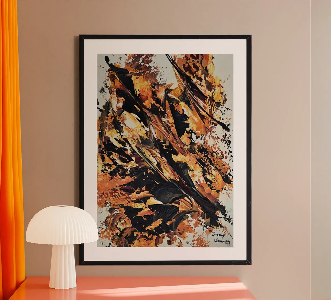 MESSAGE FROM THE HEART 20 carta hahnemühle da Thierry Vobmann Abstract painting