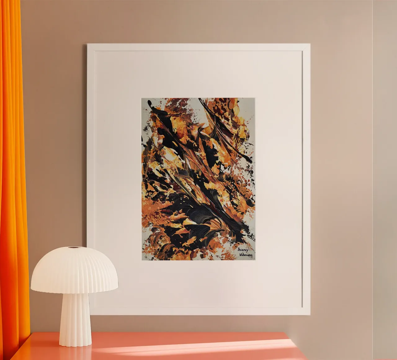 MESSAGE FROM THE HEART 20 carta hahnemühle da Thierry Vobmann Abstract painting