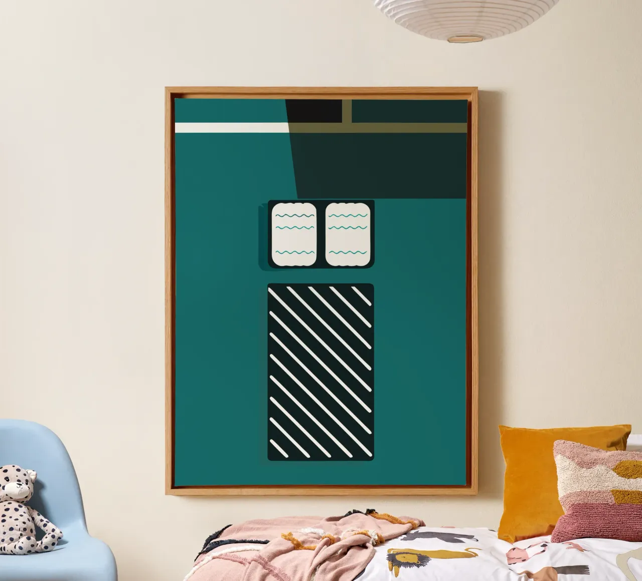 Letto tela con Cornice a cassetta da LOOK DIFFERENT