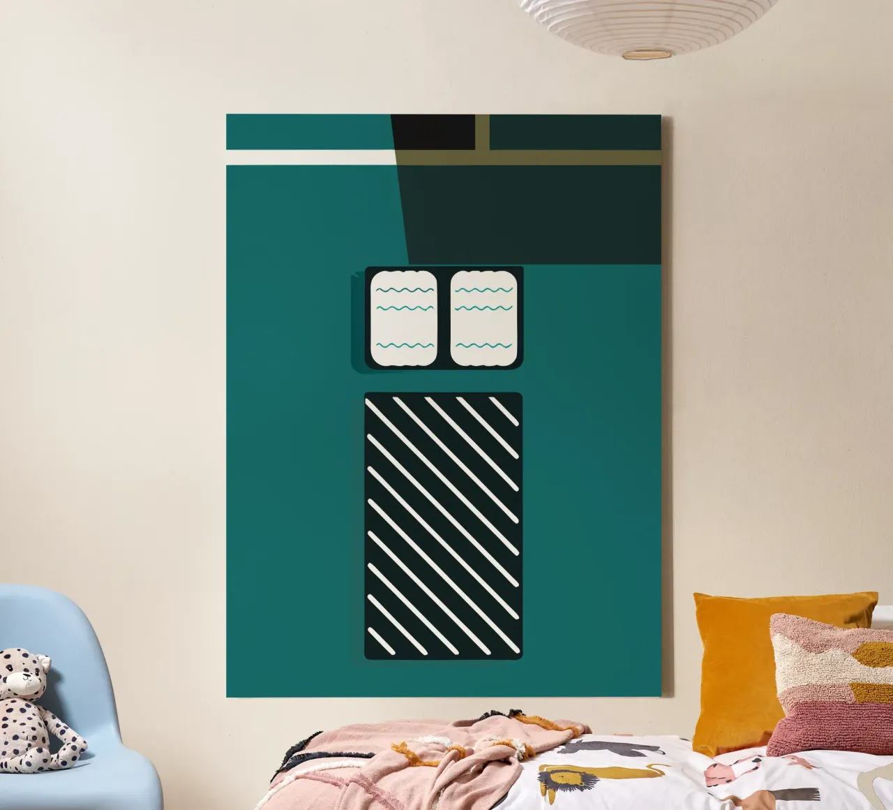 Letto tela con Cornice a cassetta da LOOK DIFFERENT