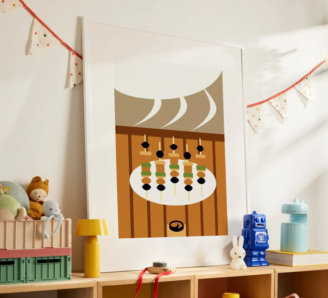 Satay alla griglia poster con telaio in alluminio da LOOK DIFFERENT